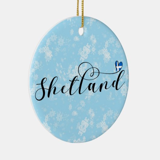 Herz Shetland Flag, Shetland Islands Keramik Ornament (Rechts)