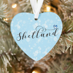 Herz Shetland Flag, Shetland Islands Ornament