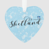 Herz Shetland Flag, Shetland Islands Ornament (Vorderseite)