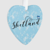 Herz Shetland Flag, Shetland Islands Ornament (Vorderseite)