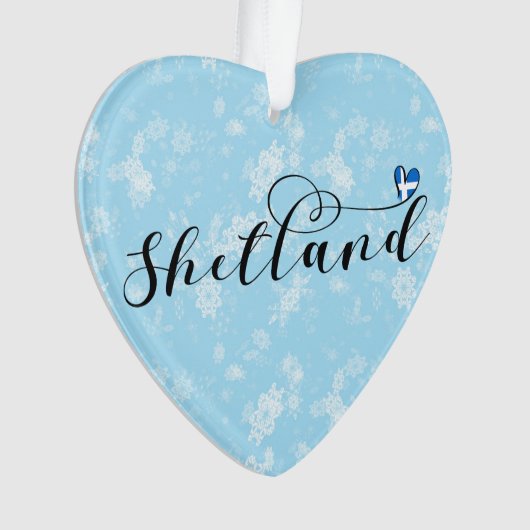 Herz Shetland Flag, Shetland Islands Ornament (Vorderseite)