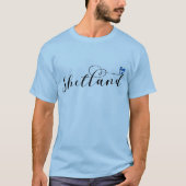 Herz Shetland Flag, Shetland Islands T-Shirt (Vorderseite)