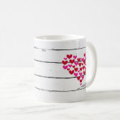 Herz Shiplap Rustic Nautic Coffee Tasse (VorderseiteRechts)