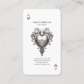 Herz-Silber-Barock Visitenkarte (Vorderseite)