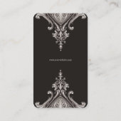 Herz-Silber-Barock Visitenkarte (Rückseite)