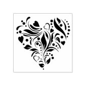 Herz Silhouette Kunst Briefmarke Gummistempel (Prägung)