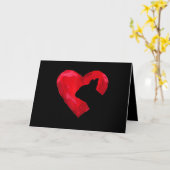 Herz Silhouette Valentinstag French Bulldog Gif Karte (Gelbe Blume)