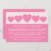 Herz-Silhouette Valetines Tag (Rosa) Einladung (Vorne/Hinten)