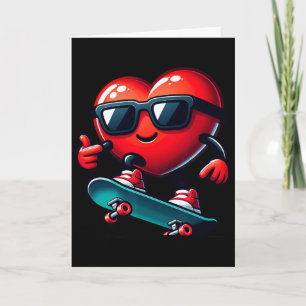Herz Skateboarding Skateboarder Valentinstag Va Karte