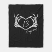Herz Skeleton Hand Classic Fleecedecke (Vorderseite)