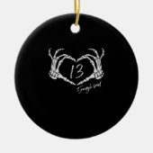 Herz Skeleton Hand Classic Keramik Ornament (Vorne)