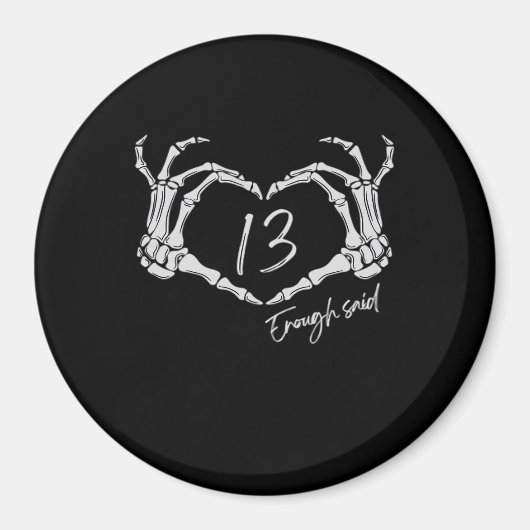 Herz Skeleton Hand Classic Magnet (Vorne)