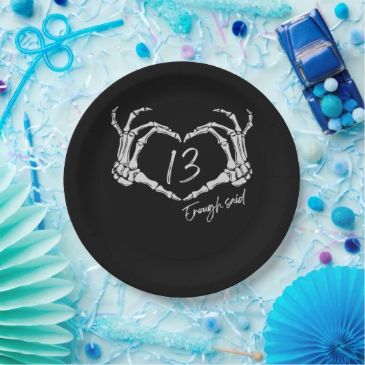 Herz Skeleton Hand Classic Pappteller (Party)