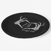 Herz Skeleton Hand Classic Pappteller (Schrägansicht)