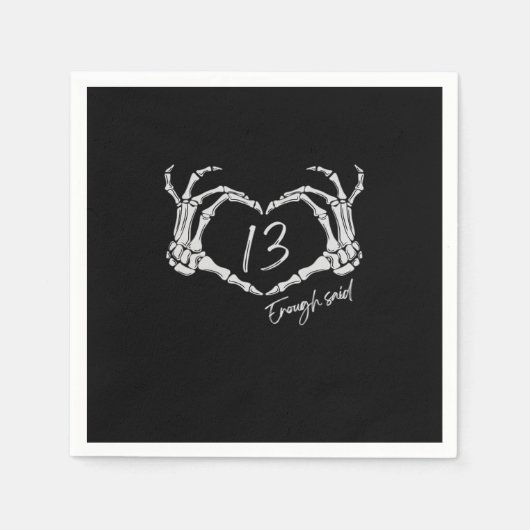 Herz Skeleton Hand Classic Serviette (Vorderseite)