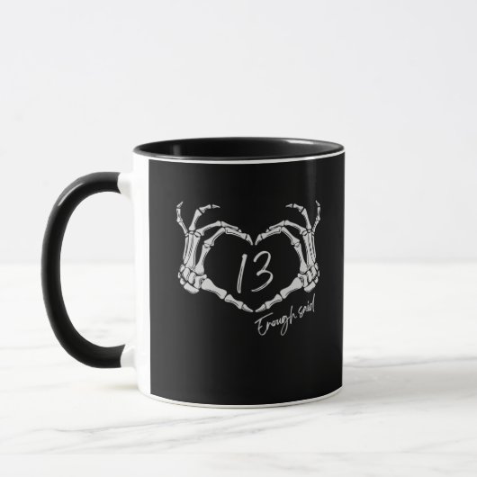 Herz Skeleton Hand Classic Tasse (Links)