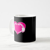 Herz Skeleton Hände Gothic Valentine Classic Kaffeetasse (Vorderseite Links)