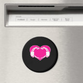 Herz Skeleton Hände Gothic Valentine Classic Magnet (In Situ (Geschirrspüler))