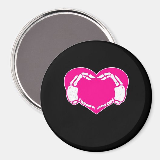 Herz Skeleton Hände Gothic Valentine Classic Magnet (Vorderseite/Rückseite)