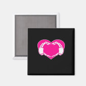 Herz Skeleton Hände Gothic Valentine Classic Magnet (Vorderseite/Rückseite)