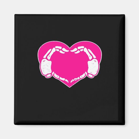 Herz Skeleton Hände Gothic Valentine Classic Magnet (Vorne)