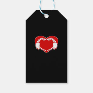 Herz Skeleton Hände Gothic Valentine Red Classic Geschenkanhänger