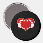 Herz Skeleton Hände Gothic Valentine Red Classic Magnet (Vorderseite/Rückseite)