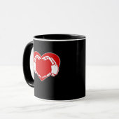 Herz Skeleton Hände Gothic Valentine Red Classic Tasse (Vorderseite Links)
