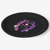 Herz Skeleton Hands - Halloween Pastel Goth Eyeba Pappteller (Schrägansicht)