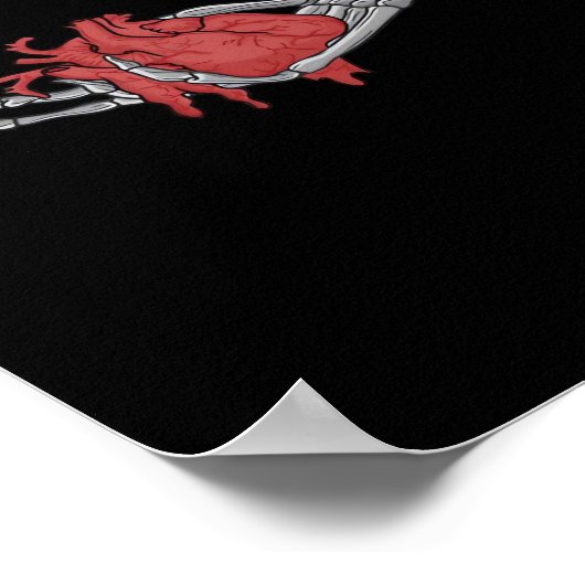 Herz Skeleton Hands Poster (Ecke)