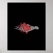 Herz Skeleton Hands Poster (Vorne)