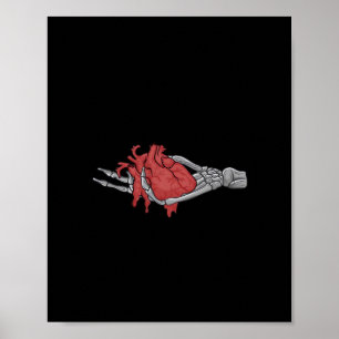 Herz Skeleton Hands Poster