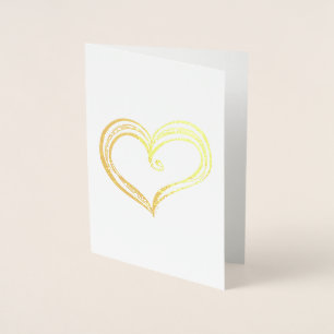 Herz-Skizze-Folienkarte Folienkarte