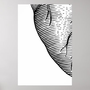 Herz Skizze Quadriptych Kunst Drucke Skandinavisch