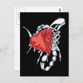 Herz-Skorpion Postkarte (Vorne/Hinten)