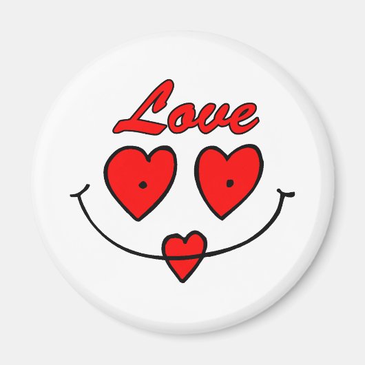 Herz-Smiley Magnet (Vorne)