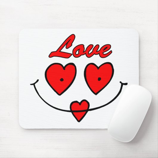 Herz-Smiley Mousepad (Mit Mouse)