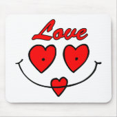 Herz-Smiley Mousepad (Vorne)