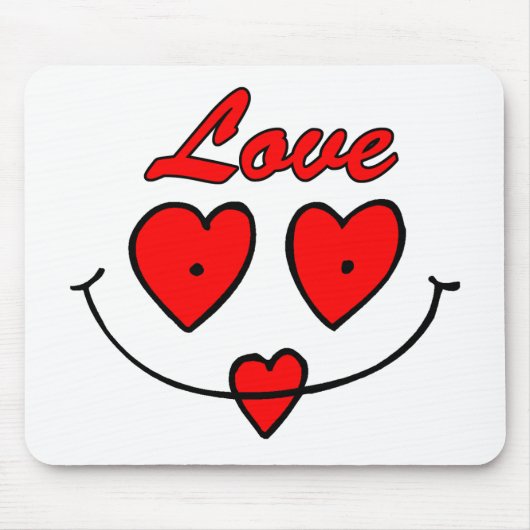 Herz-Smiley Mousepad (Vorne)