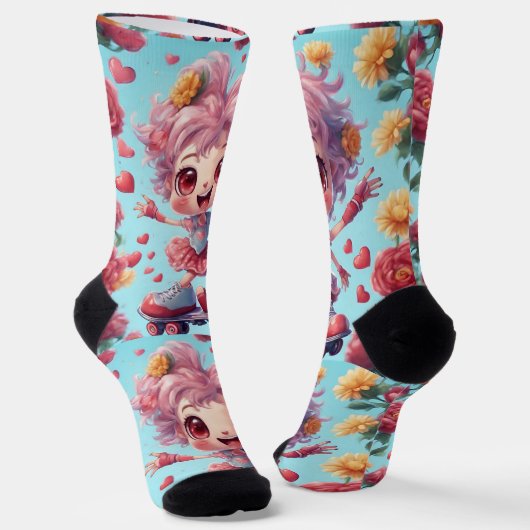 Herz Socken (Gewinkelt)