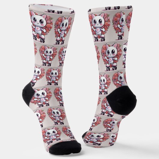 Herz Socken (Gewinkelt)
