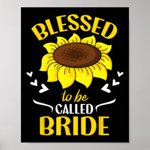Herz Sonnenblume Dank Verheiratet gesegnet, aufger Poster