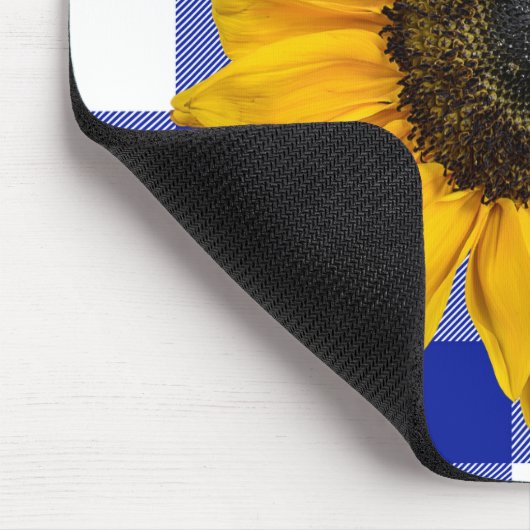 Herz Sonnenblume mit Ladybug Mousepad (Ecke)