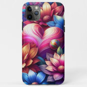 Herz & Sonnenblumen Handy Case (Rückseite)