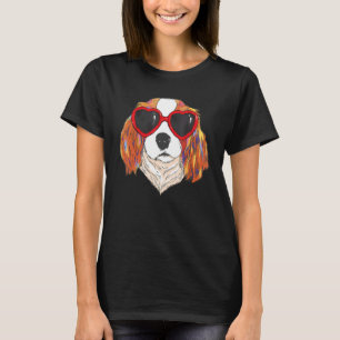 Herz Sonnenbrille Liebe Niedlicher Hund Cavalier K T-Shirt