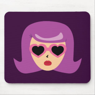 Herz Sonnenbrille Mousepad
