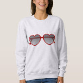 Herz-Sonnenbrille Sweatshirt (Vorderseite)