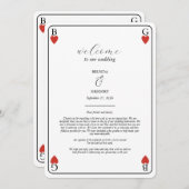 Herz-Spiel-Karte Hochzeitsprogramm Programm (Vorne/Hinten)