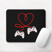 Herz Spielcontroller Videospieler Gaming Valenti Mousepad (Mit Mouse)