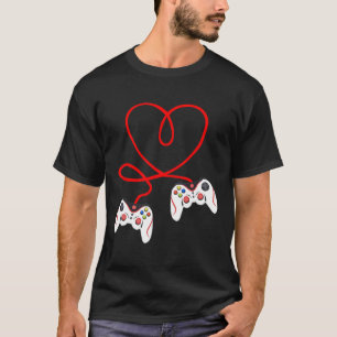 Herz Spielcontroller Videospieler Gaming Valenti T-Shirt